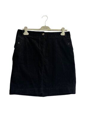 J Crew Stretch Corduroy Skirt, Size 12P, Black